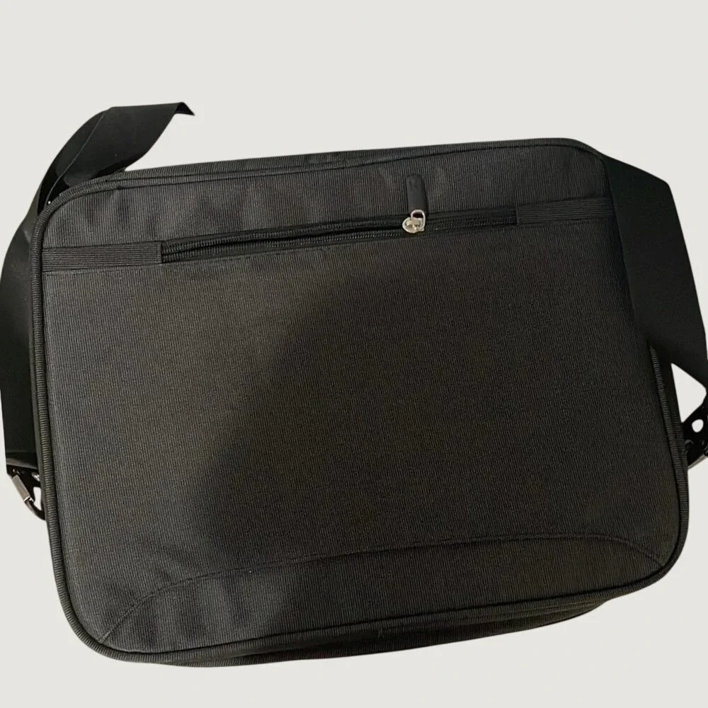 iHome Laptop‎ Messenger Bag Unisex Black Tech Briefcase Padded Shoulder Strap